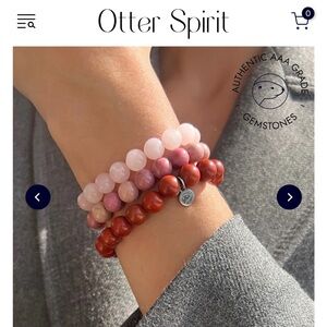 NEW Authentic Crystal Bracelets: Rose Quartz, Rhodonite, Red Jasper Love Stack